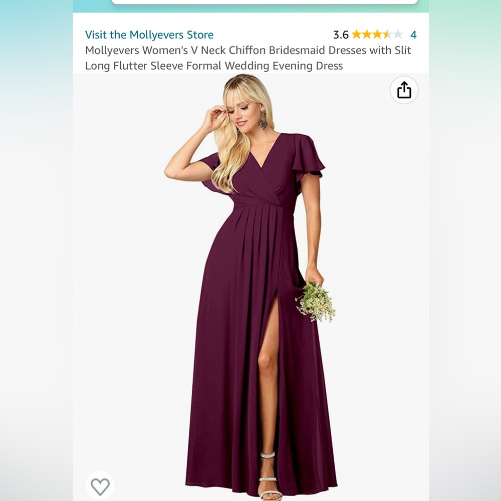 Plum bridesmaids dress. 👗